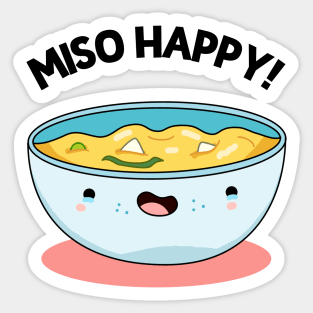 Miso Happy Cute Noodle Pun Sticker